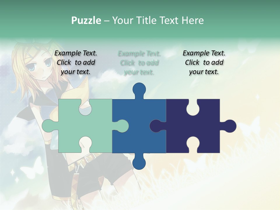 A Girl In A Yellow Shirt And Black Shorts PowerPoint Template