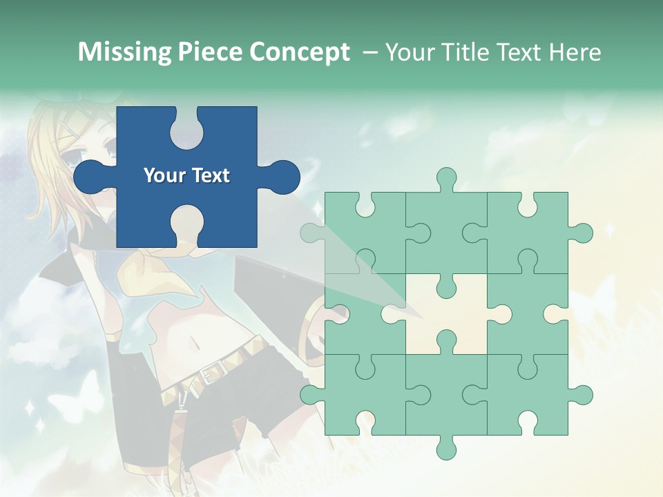 A Girl In A Yellow Shirt And Black Shorts PowerPoint Template