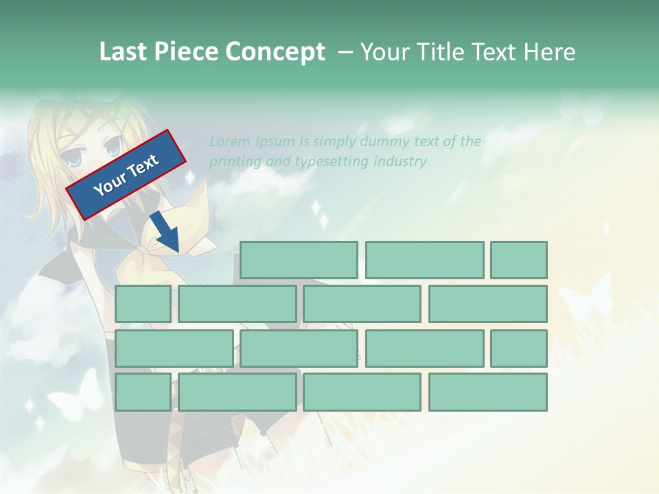 A Girl In A Yellow Shirt And Black Shorts PowerPoint Template