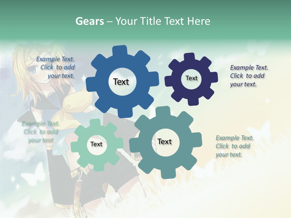 A Girl In A Yellow Shirt And Black Shorts PowerPoint Template