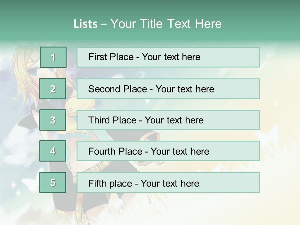 A Girl In A Yellow Shirt And Black Shorts PowerPoint Template