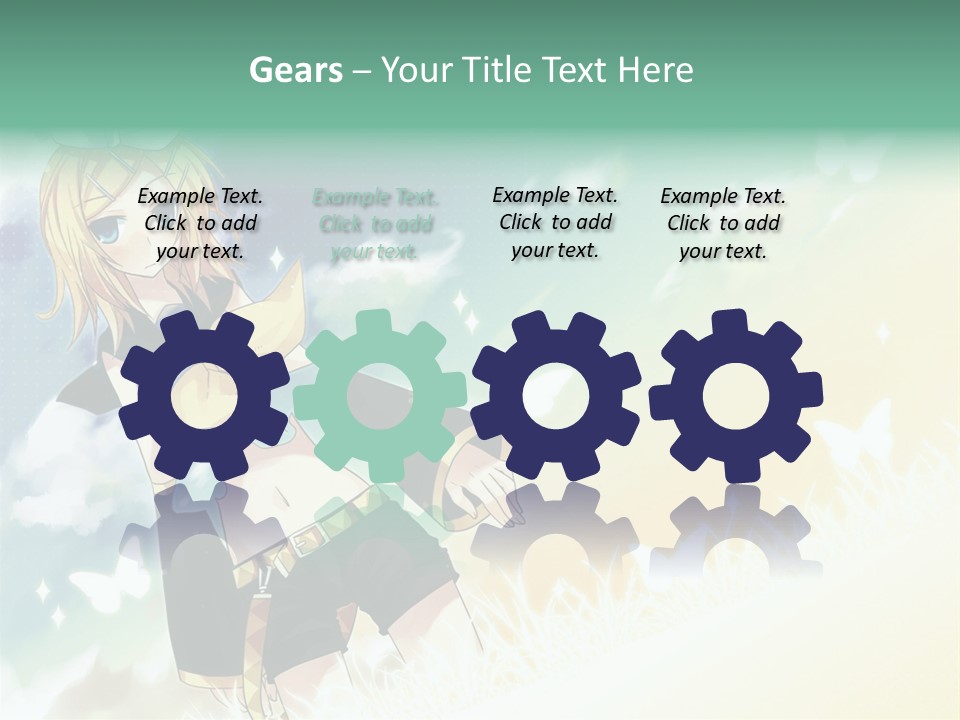 A Girl In A Yellow Shirt And Black Shorts PowerPoint Template