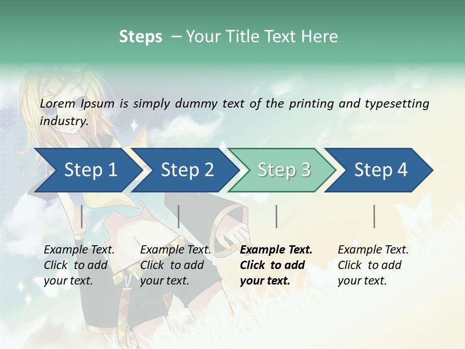 A Girl In A Yellow Shirt And Black Shorts PowerPoint Template