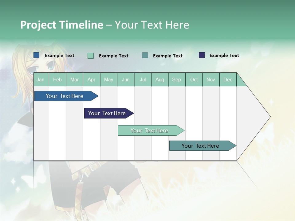 A Girl In A Yellow Shirt And Black Shorts PowerPoint Template