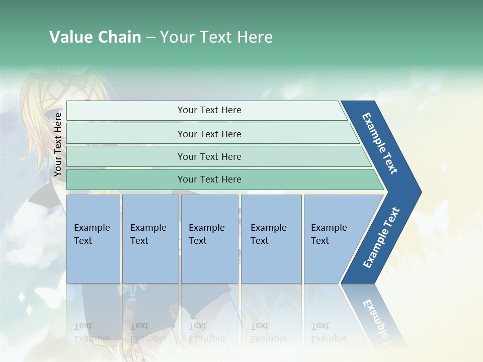 A Girl In A Yellow Shirt And Black Shorts PowerPoint Template