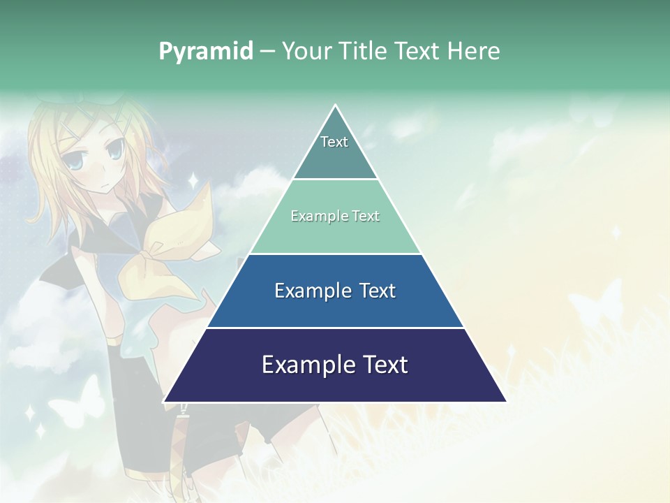 A Girl In A Yellow Shirt And Black Shorts PowerPoint Template