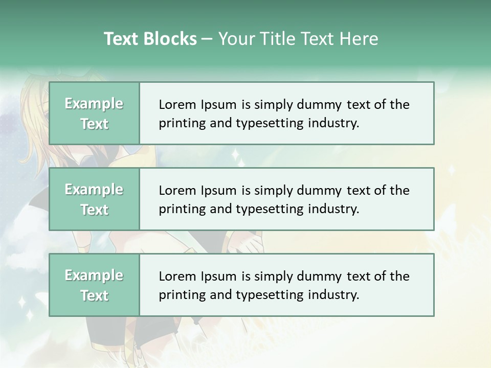 A Girl In A Yellow Shirt And Black Shorts PowerPoint Template