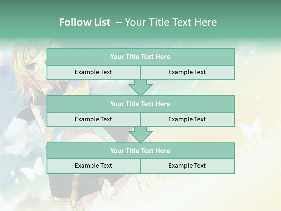 A Girl In A Yellow Shirt And Black Shorts PowerPoint Template