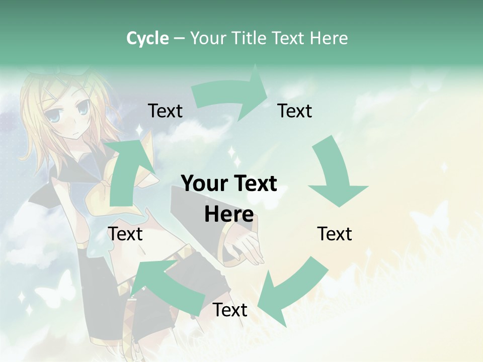 A Girl In A Yellow Shirt And Black Shorts PowerPoint Template