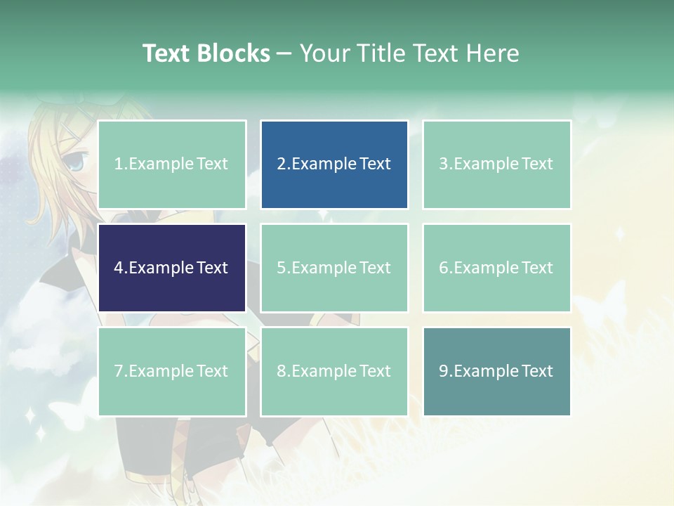 A Girl In A Yellow Shirt And Black Shorts PowerPoint Template