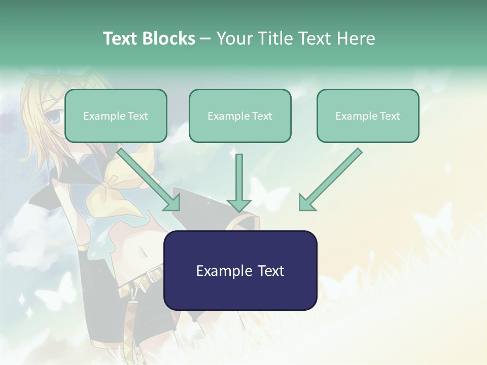 A Girl In A Yellow Shirt And Black Shorts PowerPoint Template