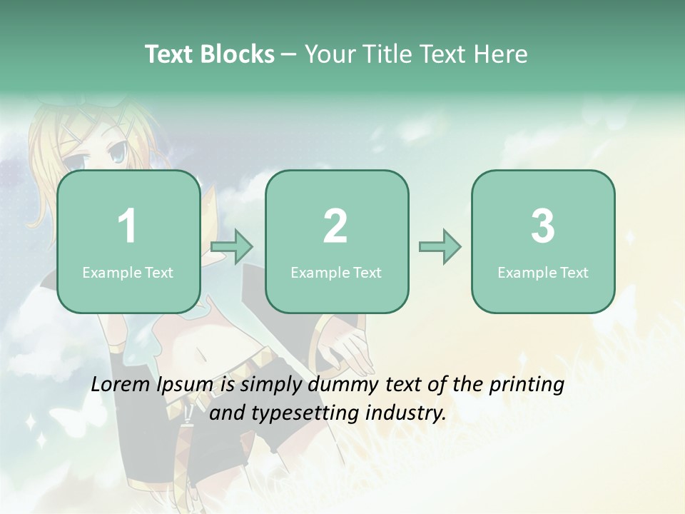 A Girl In A Yellow Shirt And Black Shorts PowerPoint Template