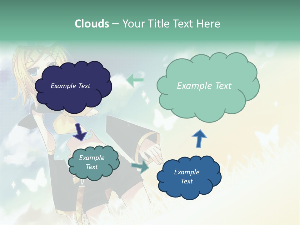 A Girl In A Yellow Shirt And Black Shorts PowerPoint Template