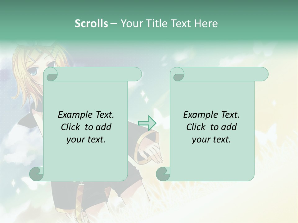 A Girl In A Yellow Shirt And Black Shorts PowerPoint Template