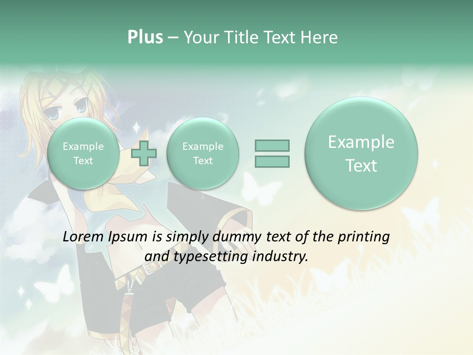 A Girl In A Yellow Shirt And Black Shorts PowerPoint Template