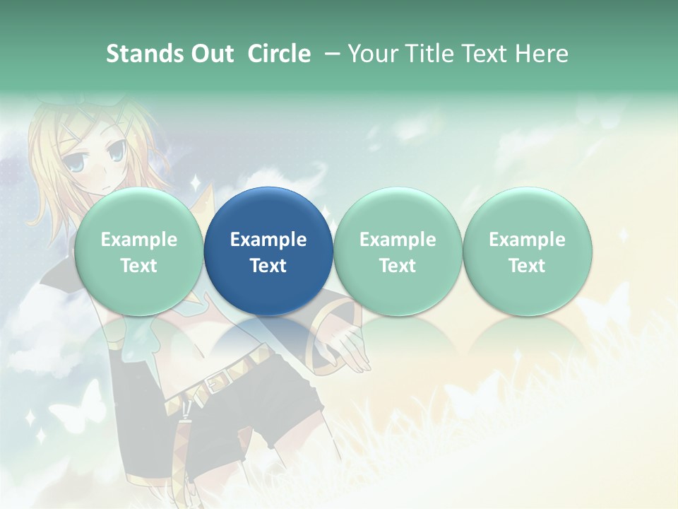 A Girl In A Yellow Shirt And Black Shorts PowerPoint Template