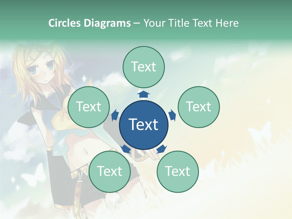 A Girl In A Yellow Shirt And Black Shorts PowerPoint Template