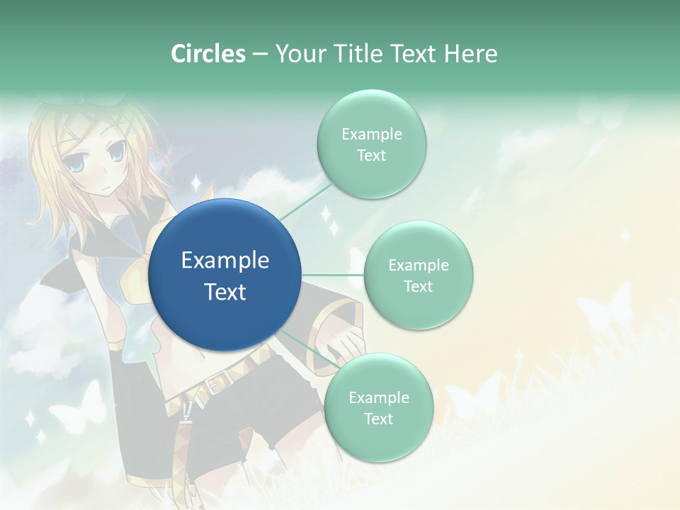 A Girl In A Yellow Shirt And Black Shorts PowerPoint Template