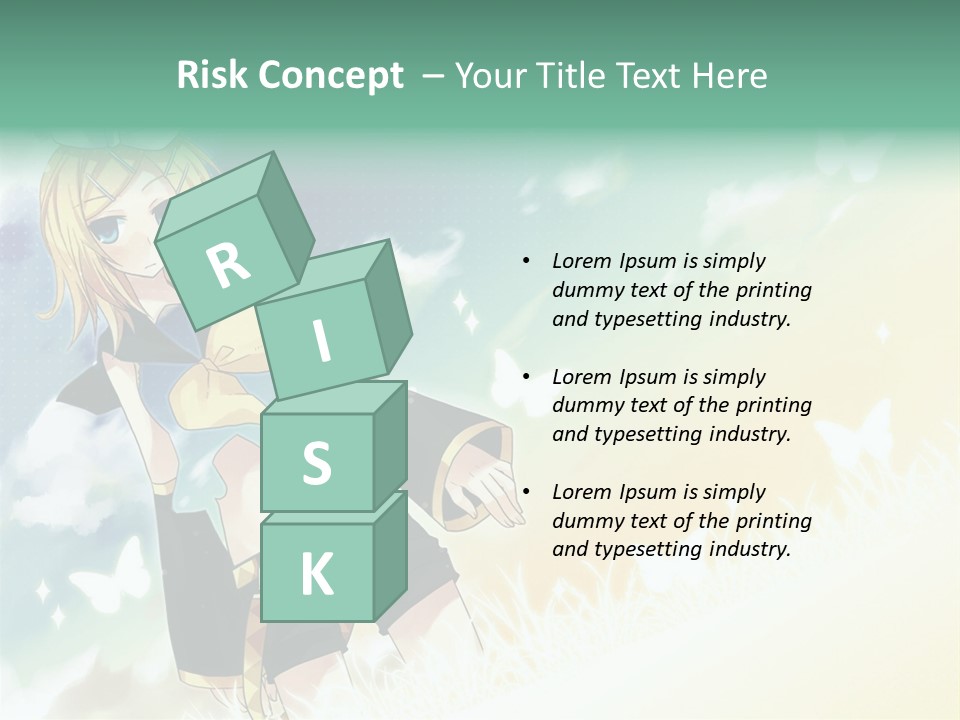 A Girl In A Yellow Shirt And Black Shorts PowerPoint Template