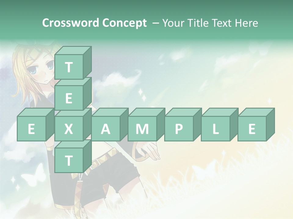 A Girl In A Yellow Shirt And Black Shorts PowerPoint Template