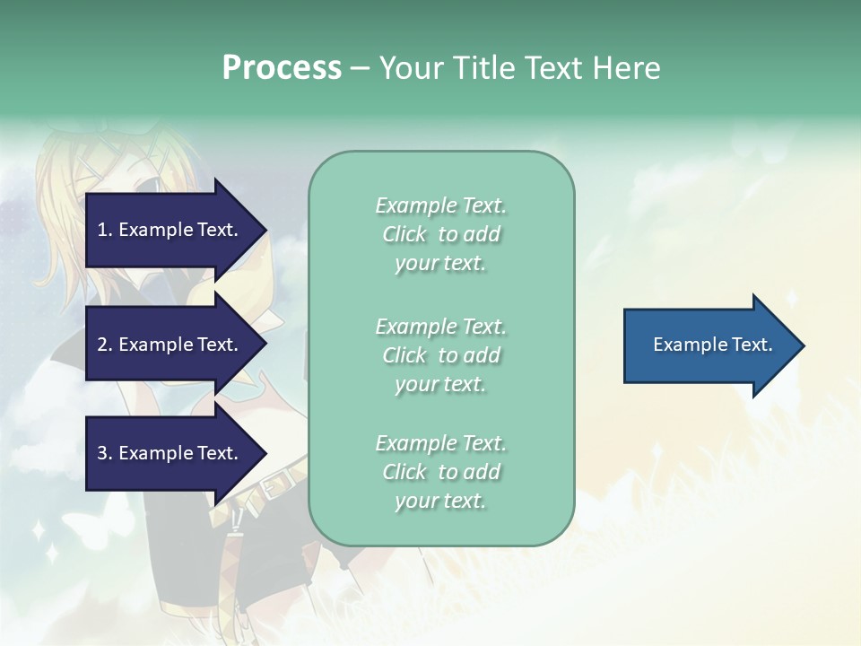 A Girl In A Yellow Shirt And Black Shorts PowerPoint Template
