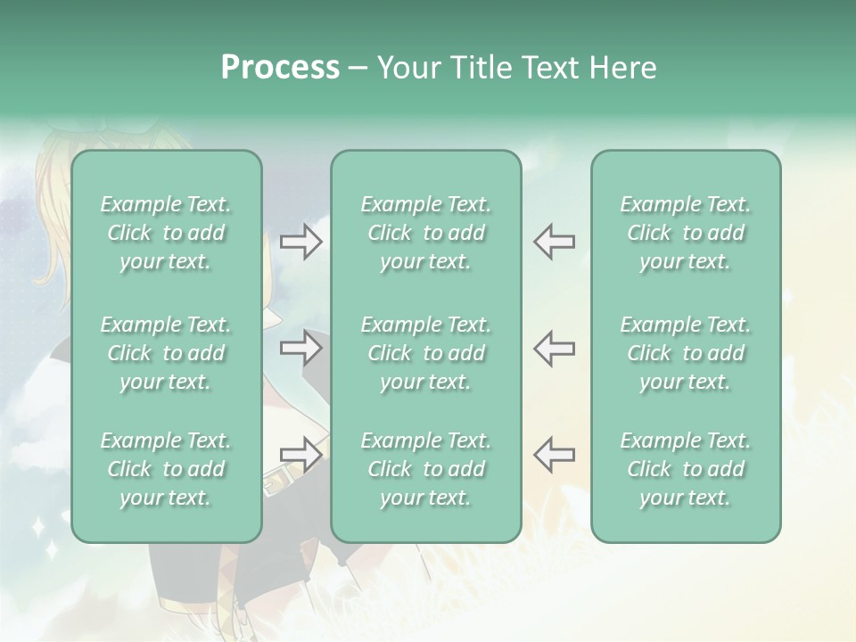 A Girl In A Yellow Shirt And Black Shorts PowerPoint Template