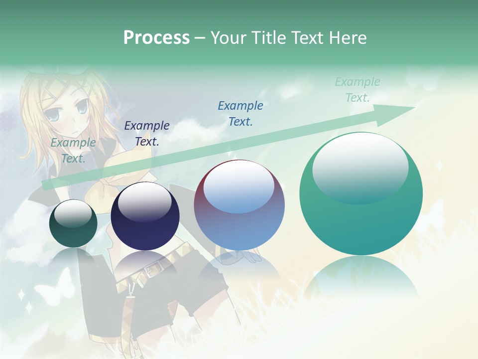 A Girl In A Yellow Shirt And Black Shorts PowerPoint Template