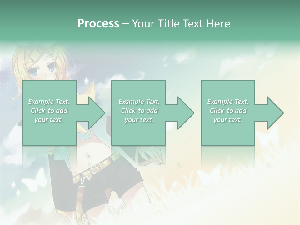 A Girl In A Yellow Shirt And Black Shorts PowerPoint Template