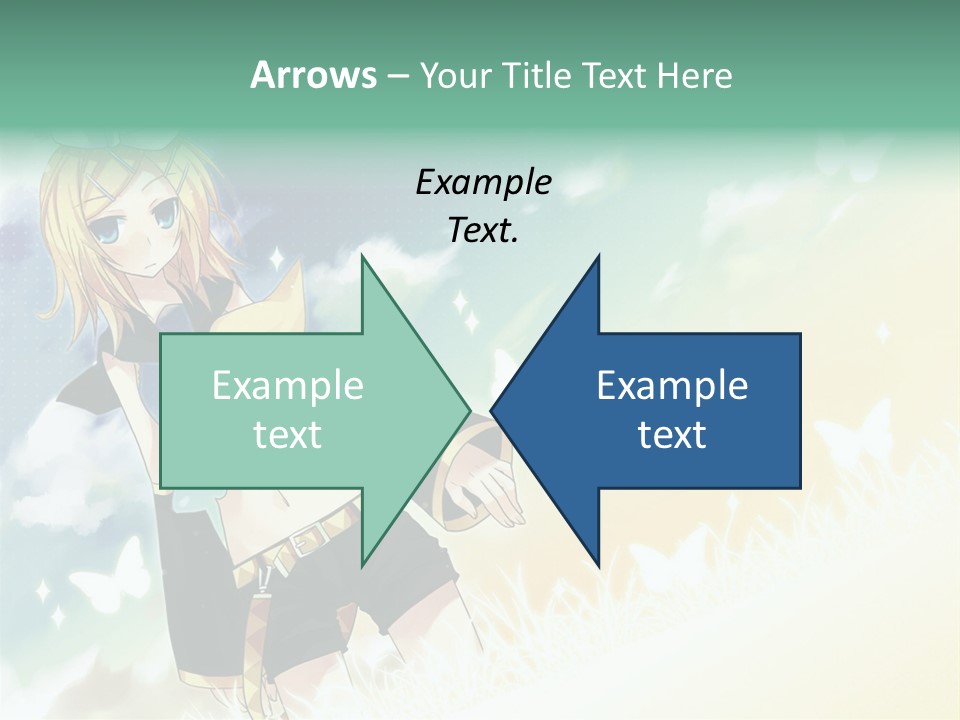 A Girl In A Yellow Shirt And Black Shorts PowerPoint Template