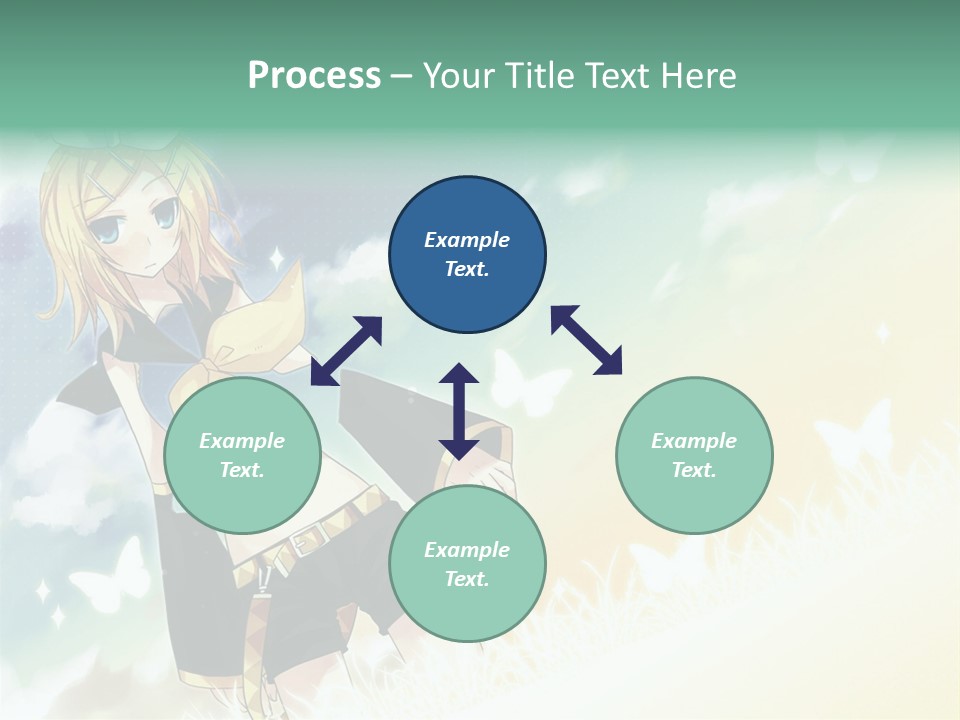 A Girl In A Yellow Shirt And Black Shorts PowerPoint Template