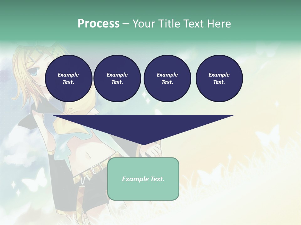 A Girl In A Yellow Shirt And Black Shorts PowerPoint Template