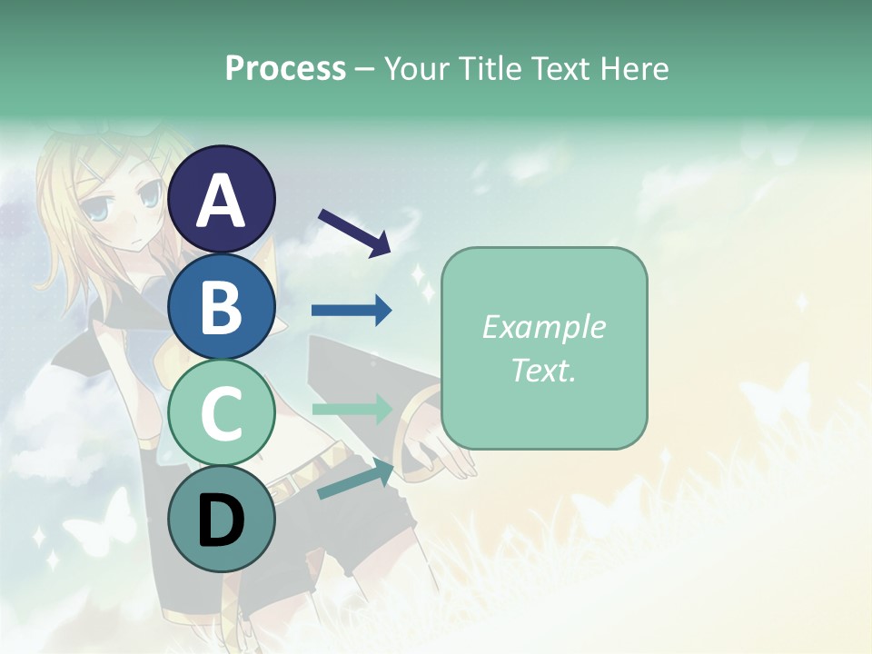 A Girl In A Yellow Shirt And Black Shorts PowerPoint Template