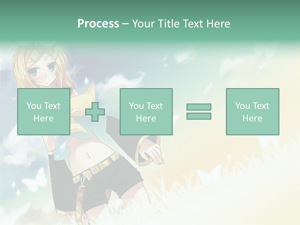 A Girl In A Yellow Shirt And Black Shorts PowerPoint Template