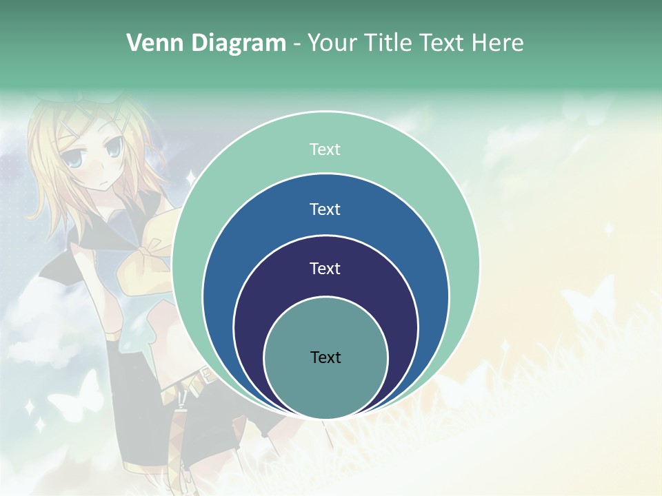 A Girl In A Yellow Shirt And Black Shorts PowerPoint Template