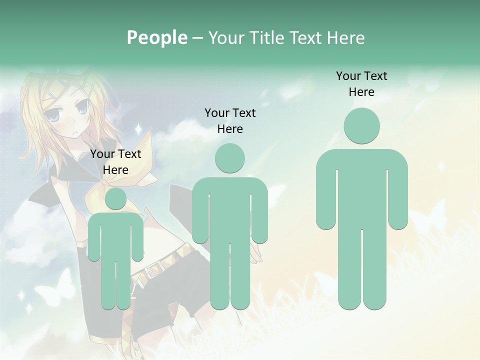 A Girl In A Yellow Shirt And Black Shorts PowerPoint Template