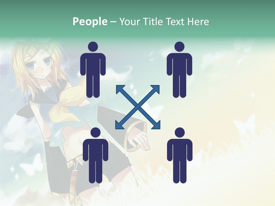 A Girl In A Yellow Shirt And Black Shorts PowerPoint Template