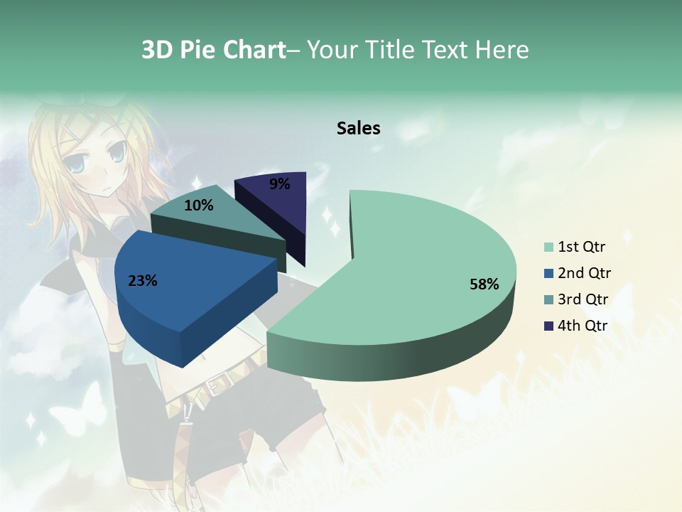 A Girl In A Yellow Shirt And Black Shorts PowerPoint Template