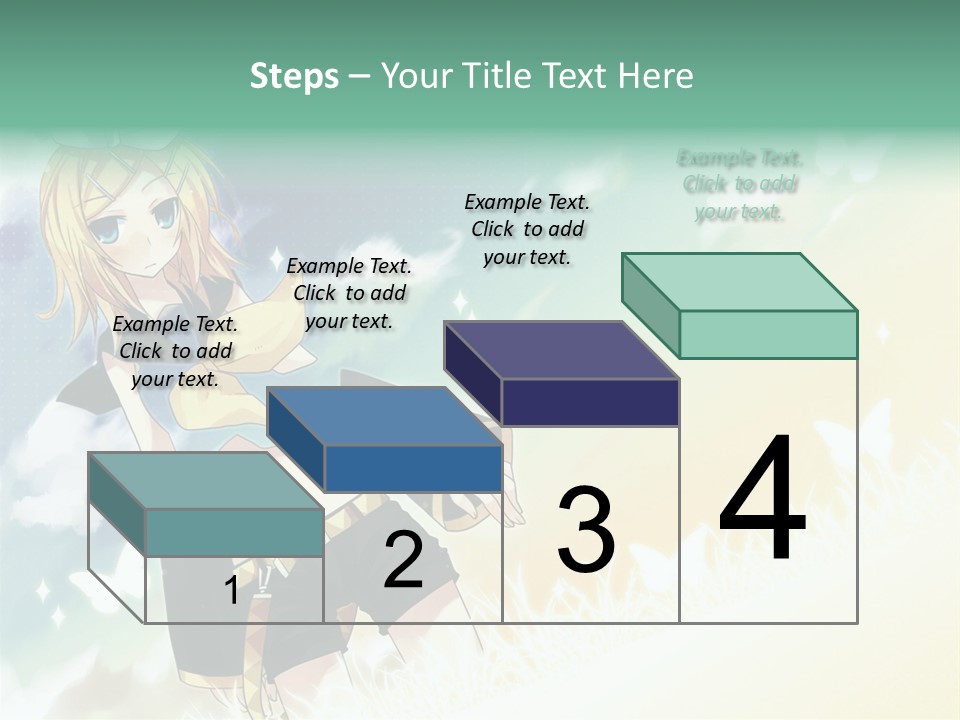 A Girl In A Yellow Shirt And Black Shorts PowerPoint Template