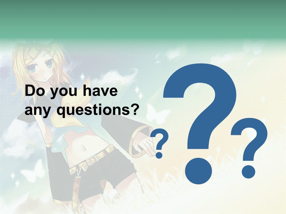 A Girl In A Yellow Shirt And Black Shorts PowerPoint Template