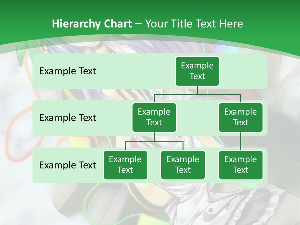 A Woman With Purple Hair And A Green Background PowerPoint Template