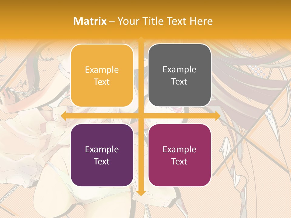 A Woman With Green Hair And Blue Eyes PowerPoint Template