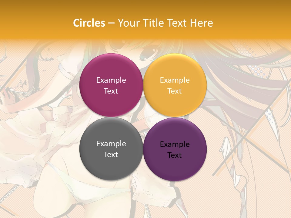 A Woman With Green Hair And Blue Eyes PowerPoint Template