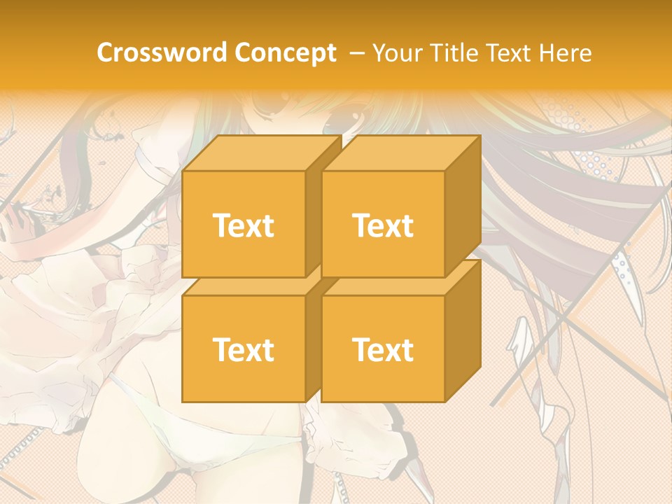 A Woman With Green Hair And Blue Eyes PowerPoint Template