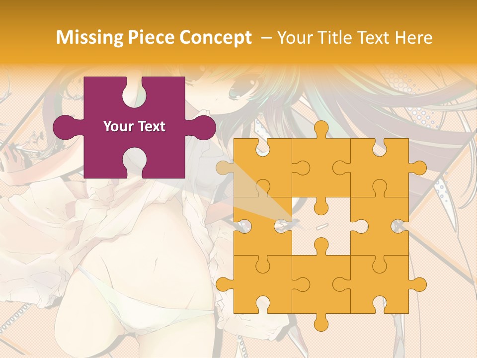 A Woman With Green Hair And Blue Eyes PowerPoint Template