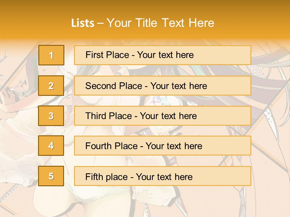 A Woman With Green Hair And Blue Eyes PowerPoint Template