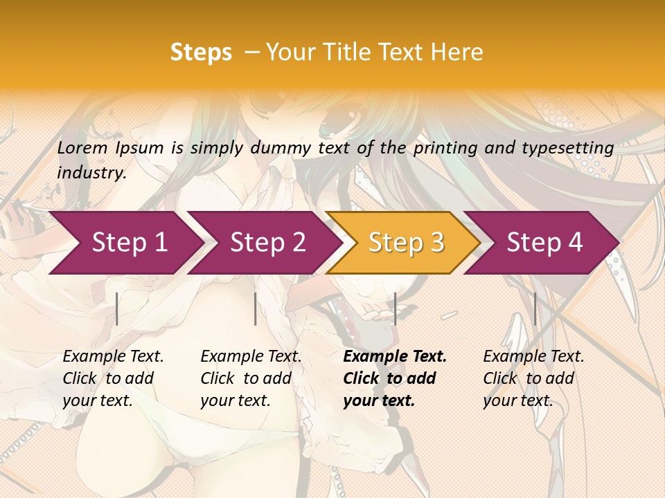 A Woman With Green Hair And Blue Eyes PowerPoint Template