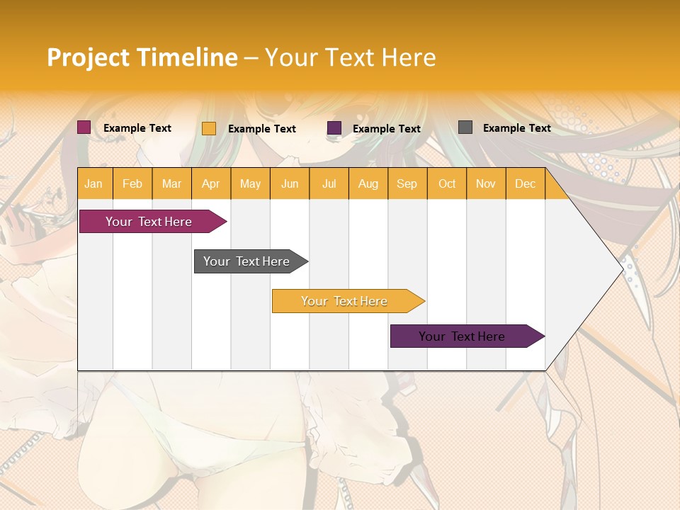 A Woman With Green Hair And Blue Eyes PowerPoint Template