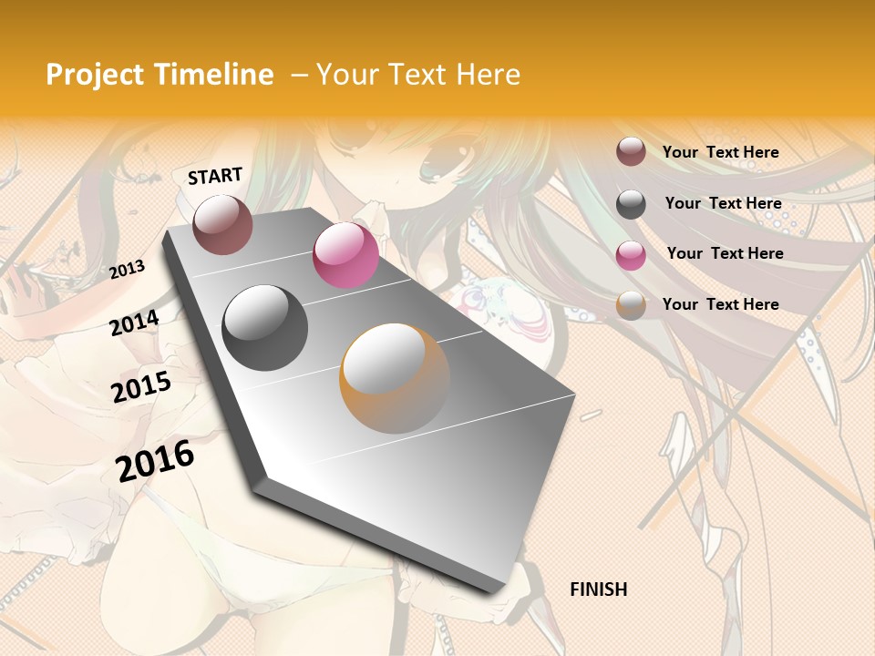 A Woman With Green Hair And Blue Eyes PowerPoint Template