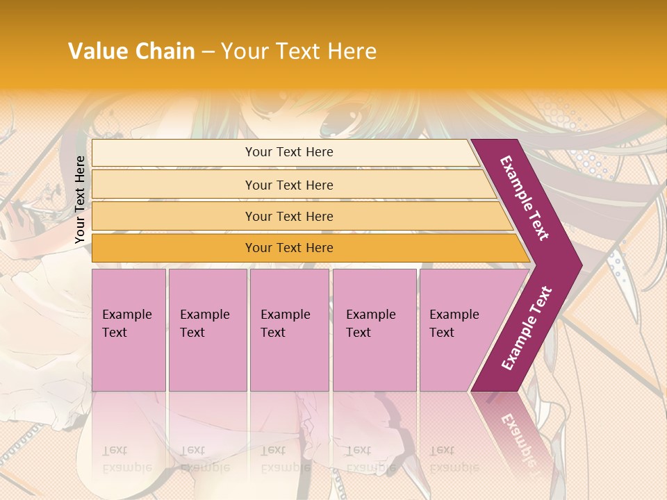 A Woman With Green Hair And Blue Eyes PowerPoint Template