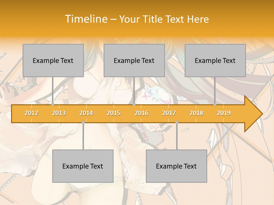 A Woman With Green Hair And Blue Eyes PowerPoint Template